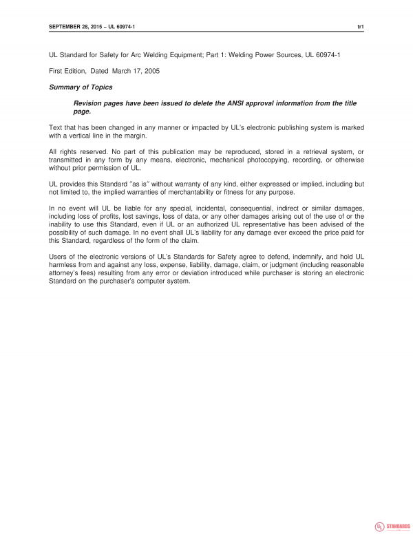 UL 60974-1 PDF